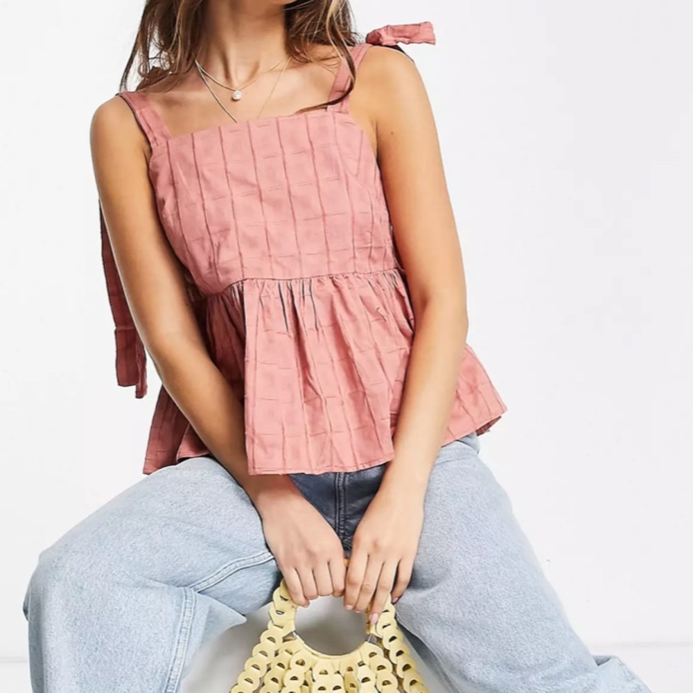 5/$25 ASOS DESIGN Square Neck Smock Top